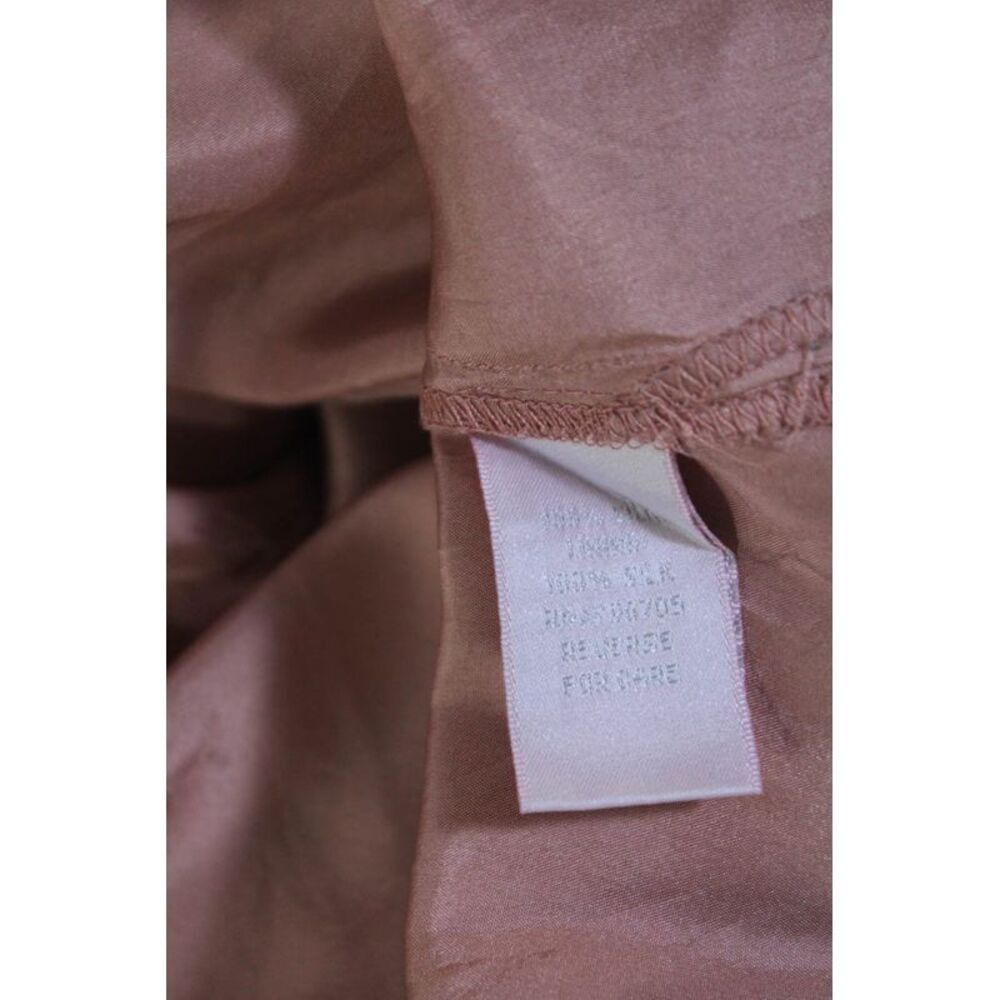 Rebecca Taylor Womens Ruffled V Neck Abstract Chiffon Top White Pink Silk Size 2 - Picture 5 of 6